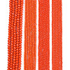 Opaque Solid Color Imitation Jade Glass Beads Strands LS-EGLA-A044-P6mm-D03-2