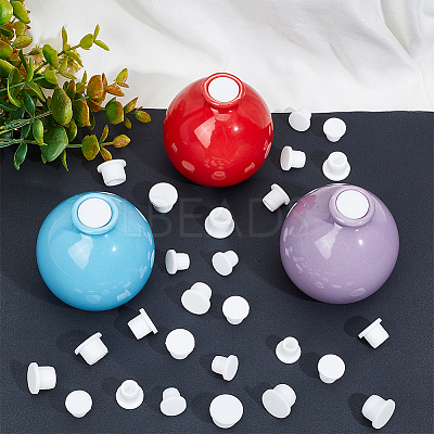 50Pcs 5 Styles Silicone Bottle Seal Plug AJEW-GF0006-76-1