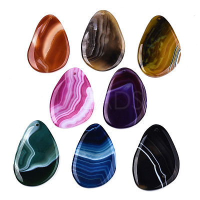 Dyed Natural Brazilian Agate Big Pendants G-T104-16M-1