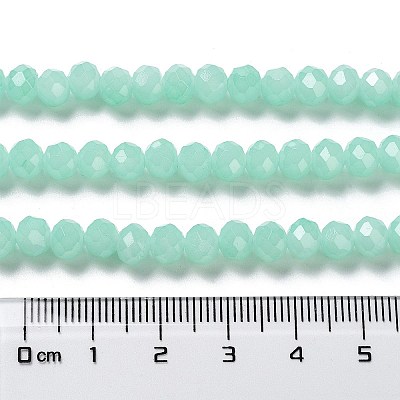Baking Paint Imitation Jade Glass Bead Strands X-DGLA-A034-J6MM-A22-1