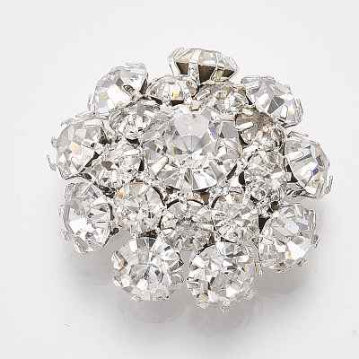 Silver Color Plated Brass Shank Buttons LS-X-RB-S066-09S-08-1