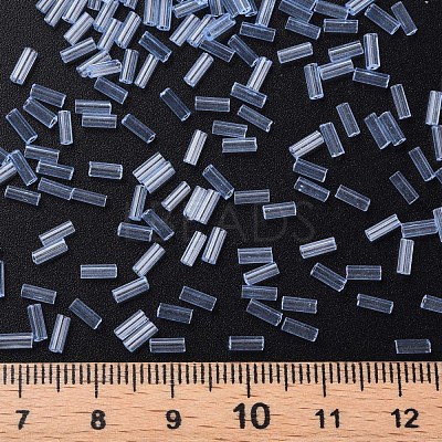 Transparent Glass Bugle Beads SEED-N005-001-C08-1