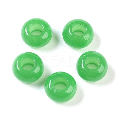 Natural White Jade European Beads G-G740-14x8mm-35-1
