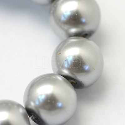 Baking Paint Pearlized Glass Pearl Round Bead Strands HY-Q003-4mm-34-1