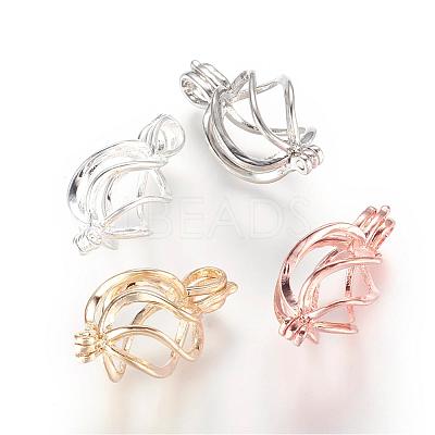 Brass Locket Pendants KK-K163-48-NR-1