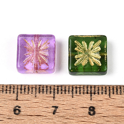 Baking Paint Transparent Glass Beads DGLA-N018-13-1