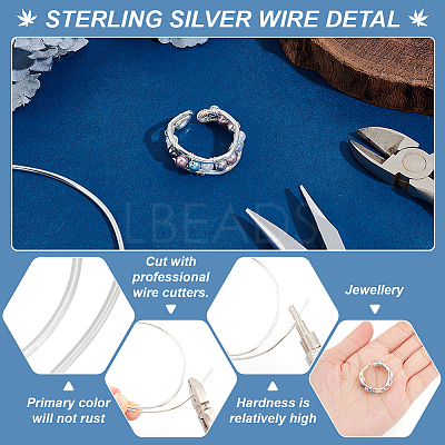 1Pc Sterling Silver Wire STER-BC0002-07B-1