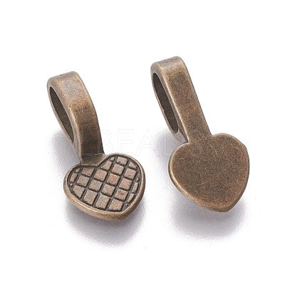 Alloy Glue-on Flat Bails PALLOY-A20070-AB-FF-1
