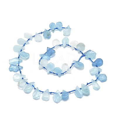 Raw Rough Natural Aquamarine Beads Strands G-E576-19-1