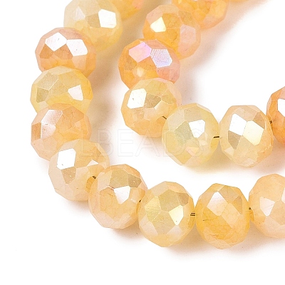 Electroplate Crackle Imitation Jade Glass Beads Strands LS-EGLA-Q131-02C-07-1