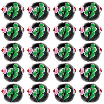 20Pcs Handmade Lampwork Bumpy Beads LAMP-SZ0001-52C-1