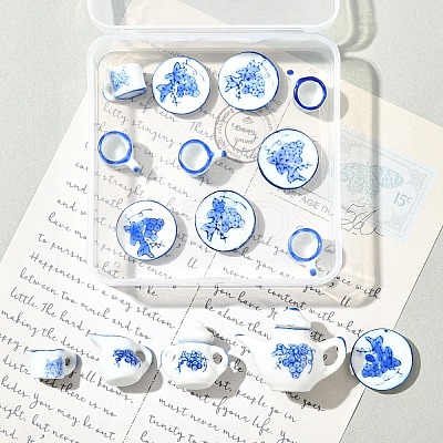 5Pcs Porcelain Tea Set Display Decorations PORC-FS0001-12-1