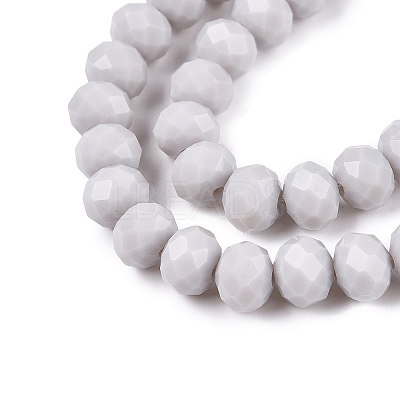 Opaque Solid Color Imitation Jade Glass Beads Strands EGLA-A044-P8mm-D19-1