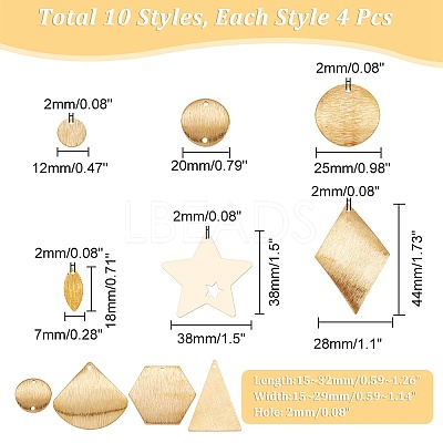 40pcs 10 style Zinc Alloy Charms PALLOY-AR0001-33-1