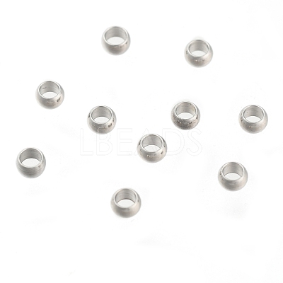 Non-Tarnish 304 Stainless Steel Crimp Beads X-STAS-R065-31-1