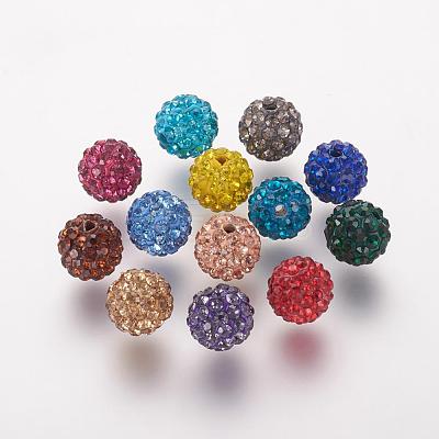 Polymer Clay Rhinestone Beads RB-K050-8mm-C-1