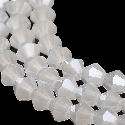 Imitation Jade Electroplate Glass Beads Strands EGLA-F029-J4mm-A06-1
