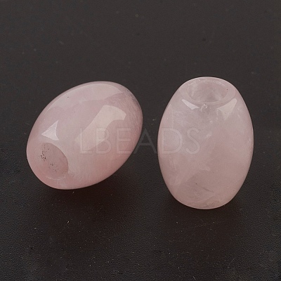 Natural Rose Quartz European Beads G-F580-A06-1