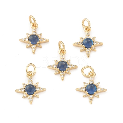 Eco-Friendly Brass Micro Pave Cubic Zirconia Charms KK-I698-28G-1