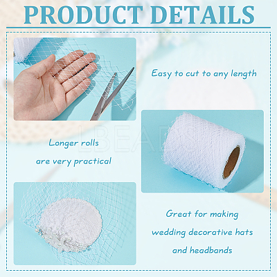 25 Yards Polyester Mesh Ribbons DIY-WH0002-90A-1
