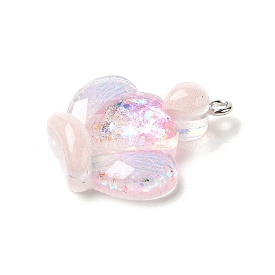 Transparent Resin Pendants LS-RESI-H036-01F-1