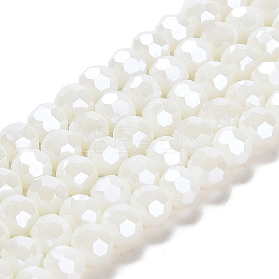 Electroplate Opaque Glass Beads Strands EGLA-A035-P8mm-A01-1