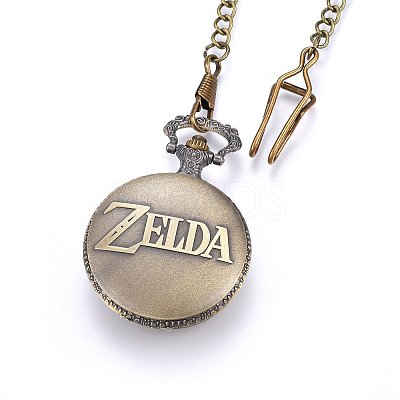 Alloy Quartz Pocket Watches WACH-F051-03AB-1