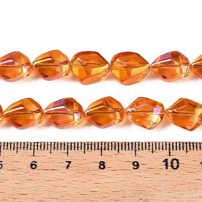 Electroplate Glass Beads Strands EGLA-T021-10E-1