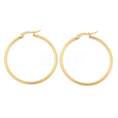 Ion Plating(IP) 304 Stainless Steel Hoop Earrings EJEW-N0016-11G-F-1