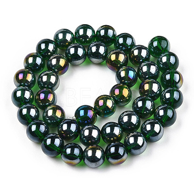 Electroplate Transparent Glass Beads Strands GLAA-T032-T4mm-AB22-1