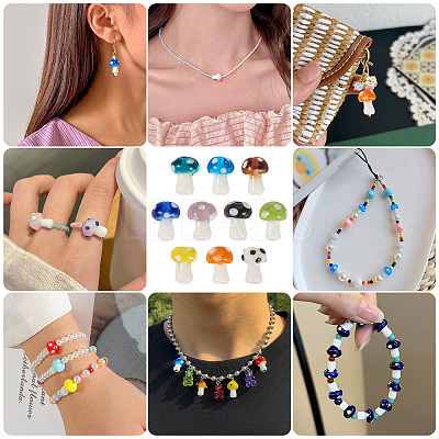 1Strand Handmade Lampwork Beads Strands LAMP-TA0001-84G-1