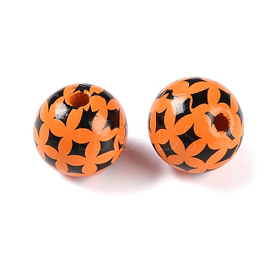 Halloween wood beads WOOD-S064-01B-1
