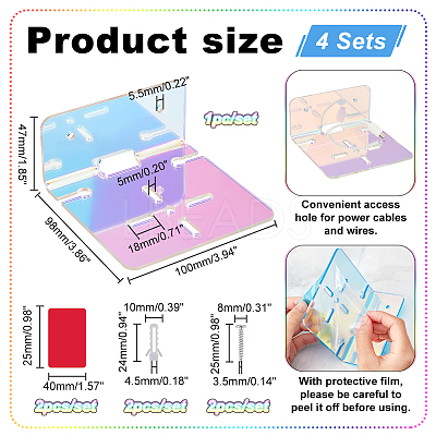 Acrylic Wall-Mounted Adhesive Camera Display Shelf with Iron Screw ODIS-WH0002-86C-1