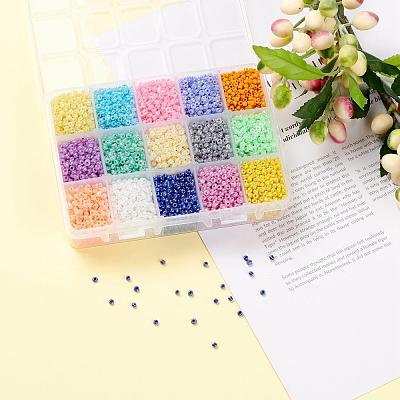 15 Colors Glass Seed Beads SEED-JP0007-02-1