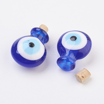 Handmade Lampwork Perfume Bottle Pendants X-LAMP-P044-H05-1