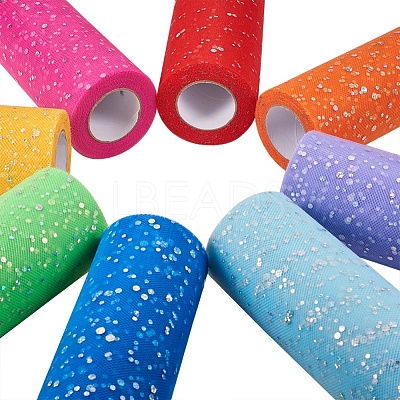 Glitter Sequin Deco Mesh Ribbons OCOR-P010-B-C01-1
