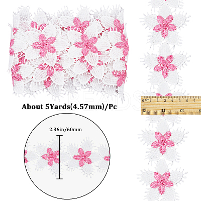 Flower Polyester Eyelash Lace Trim Ribbon OCOR-WH20003-03B-01-1