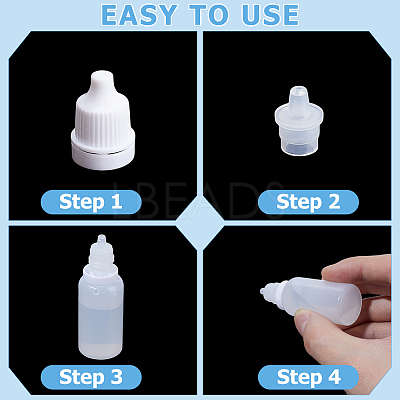10Pcs 2 Styles PE Plastic Refillable Bottles AJEW-GF0013-39B-1