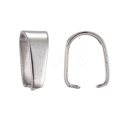 Tarnish Resistant 201 Stainless Steel Snap on Bails STAS-K146-067-3x7mm-1