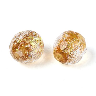 Handmade Foil Glass Beads Strands FOIL-N033-03D-1