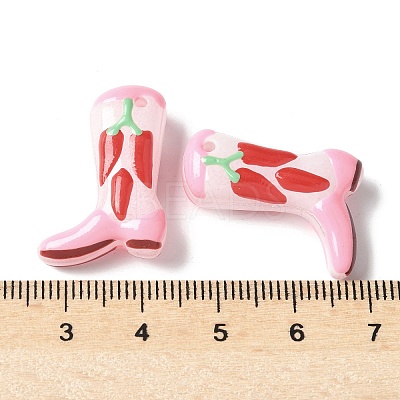 Painted Glass Beads Enamel Beads X-BLOW-D300-01H-1