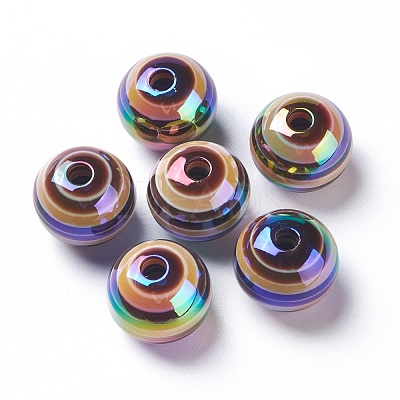 Stripe Resin Beads RESI-B014-01B-07-1