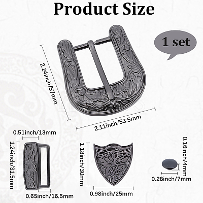1Pc Belt Alloy Buckle Sets FIND-GF0008-76B-1