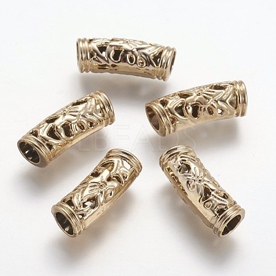 Tibetan Style Alloy Tube Beads PALLOY-F133-17KCG-1
