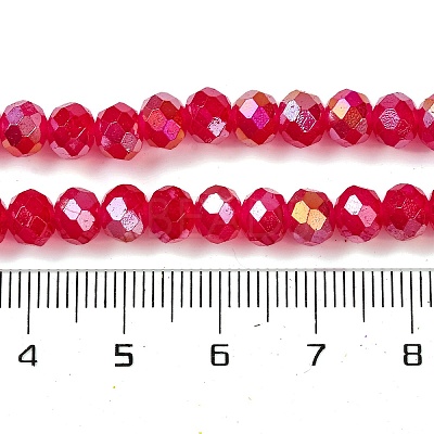 Baking Electroplate Glass Beads Strands DGLA-A039-J10mm-B21-1