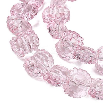 Electroplate Baking Paint Transparent Glass Beads Strands GL-CBA17FF-02G-1