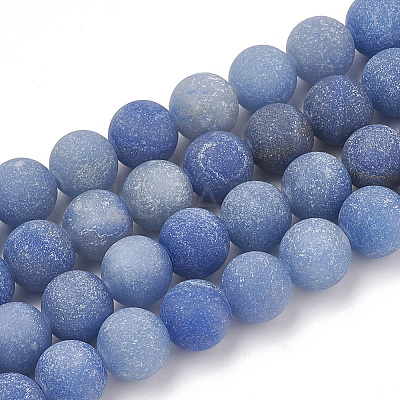 Dyed & Heated Natural Blue Aventurine Beads Strands LS-G-T106-209-1