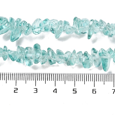 Spray Painted Transparent Glass Beads Strands GLAA-P060-01B-04-1