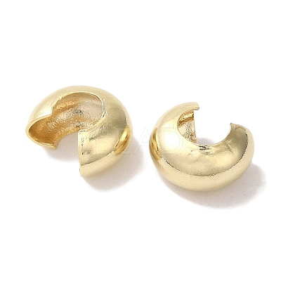 Brass Crimp Bead Cover KK-K383-07B-G-1