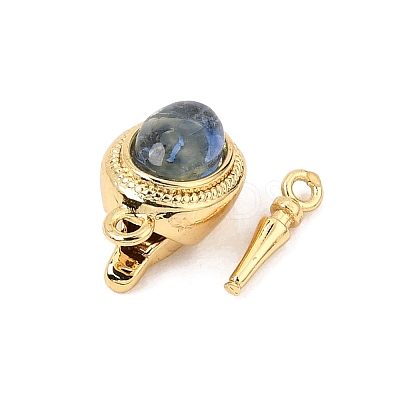 Brass & Natural Gemstone Box Clasps GG-CBAFA4F-03G-A-1